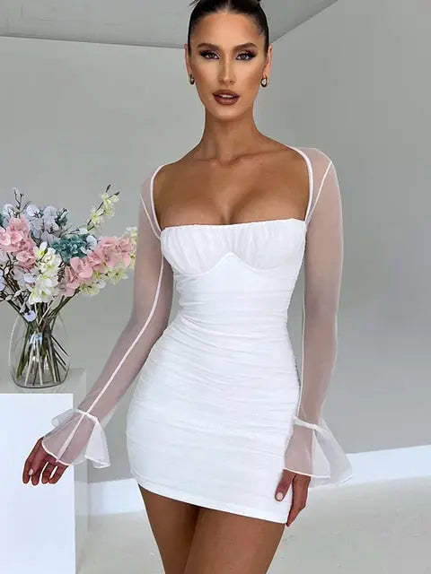 Elegant Backless Sexy Mini Dress - HCDSHOP