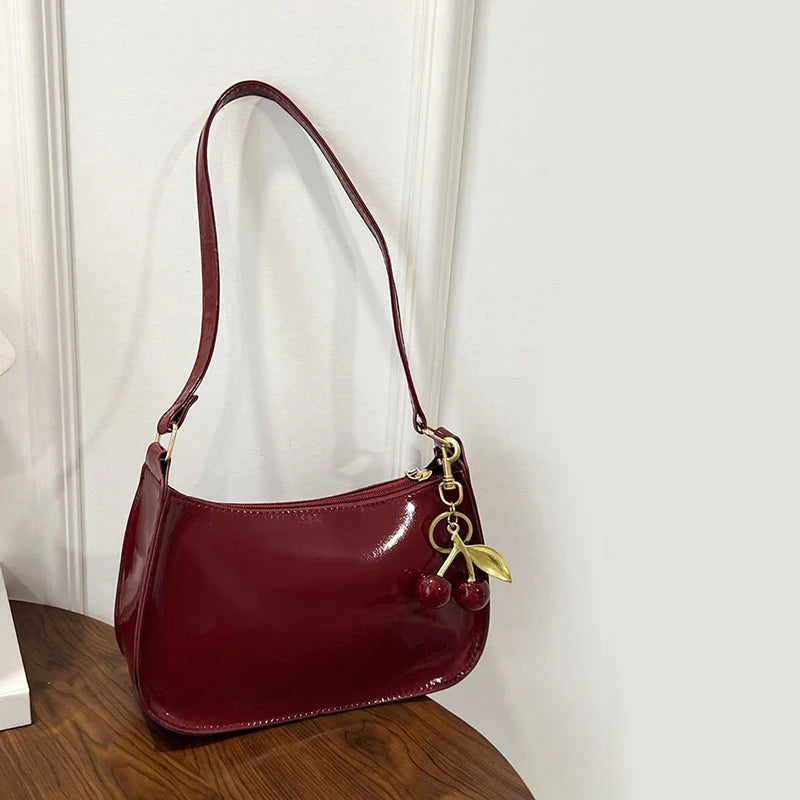 Women's Cherry Pendant Shoulder Bag
